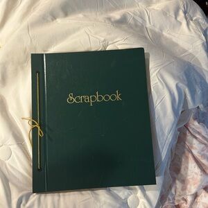 Green Scrapbook with Gold Lettering
